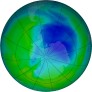 Antarctic ozone map for 2022-12-02